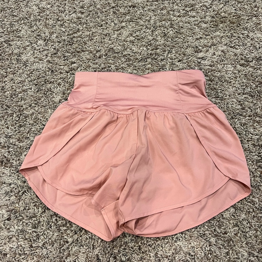 Light pink athletic shorts
